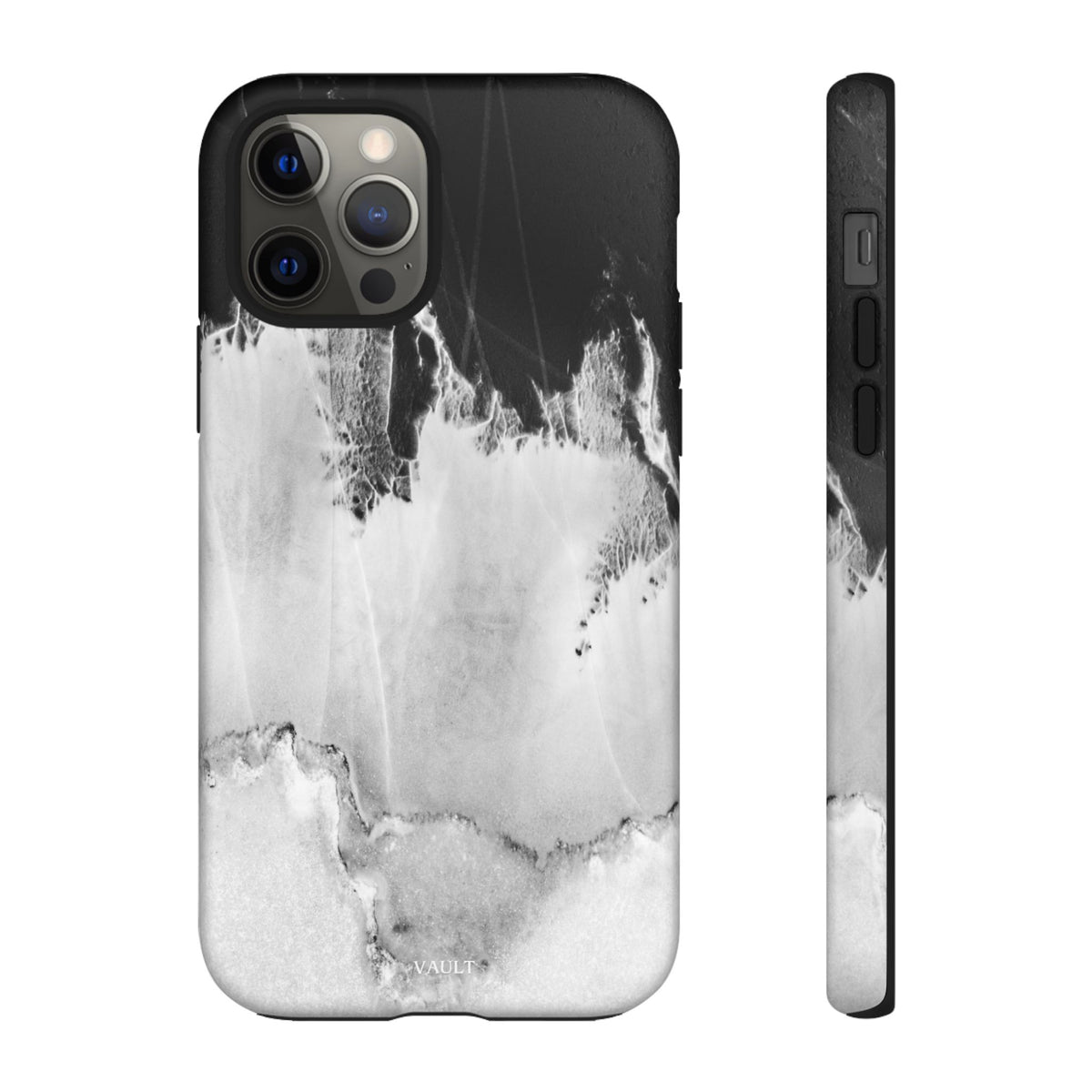 Marble Ink Tough Case — Black & White Abstract Phone Cover