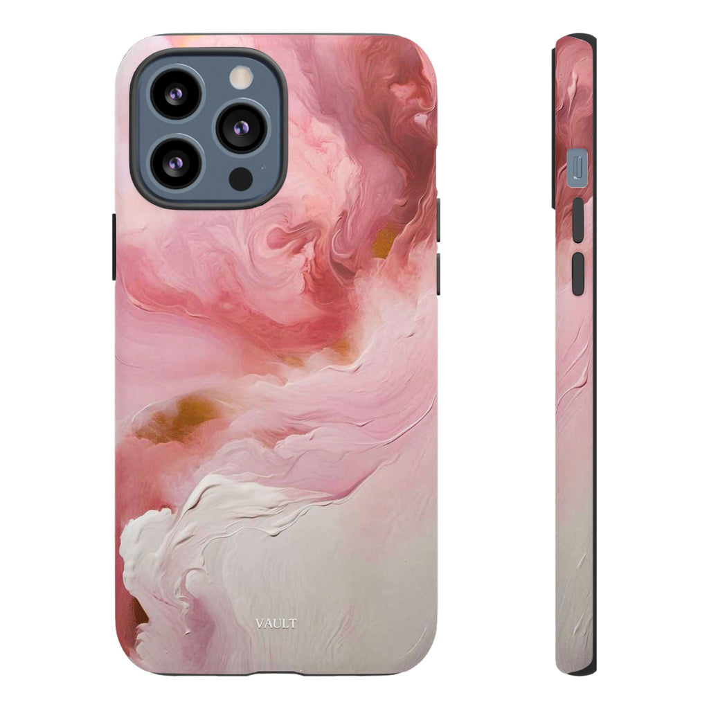 Pink Marble Tough Phone Case — Protective Artistic Phone Cover