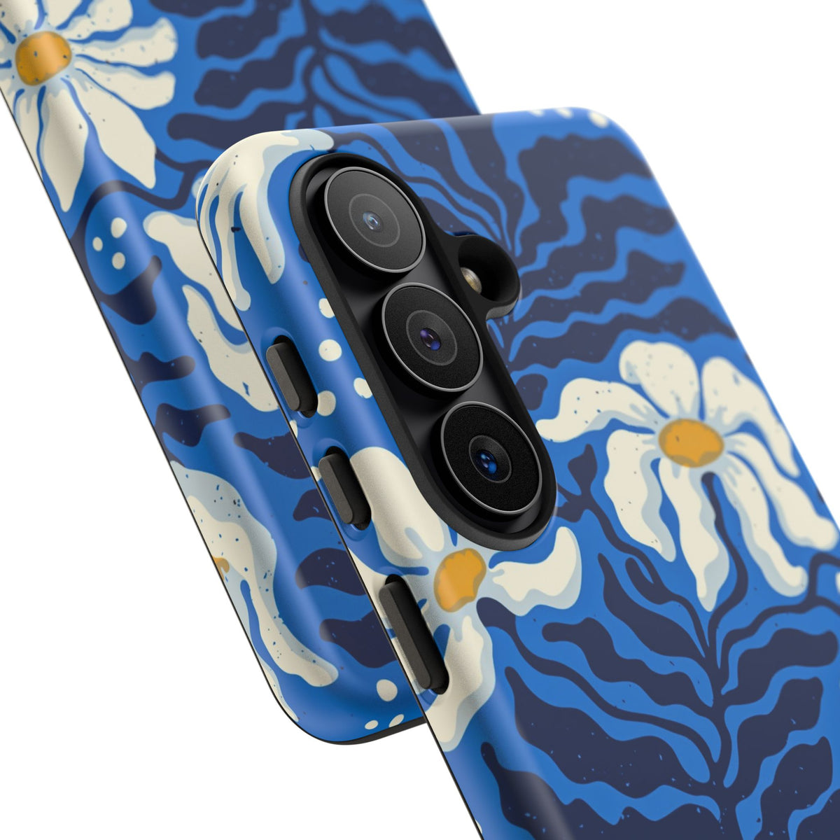 Blue Daisy Tough Phone Case — Floral Protective Phone Cover