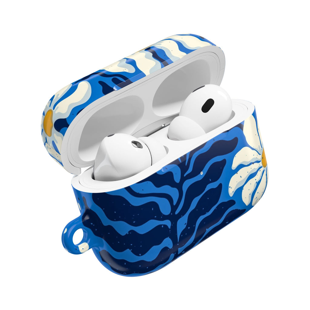 Blue Floral Daisy AirPod Case