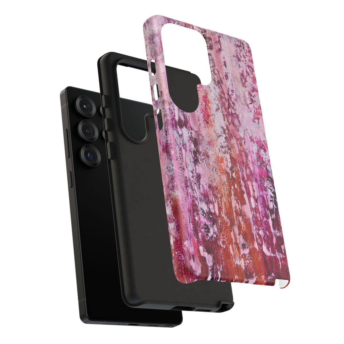 Pink Abstract Art Tough Phone Case — Protective Artistic Phone Cover
