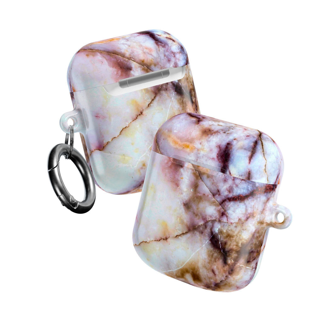 Marble Pink AirPod Case – Pink & Gold Marble Protective AirPods Cover