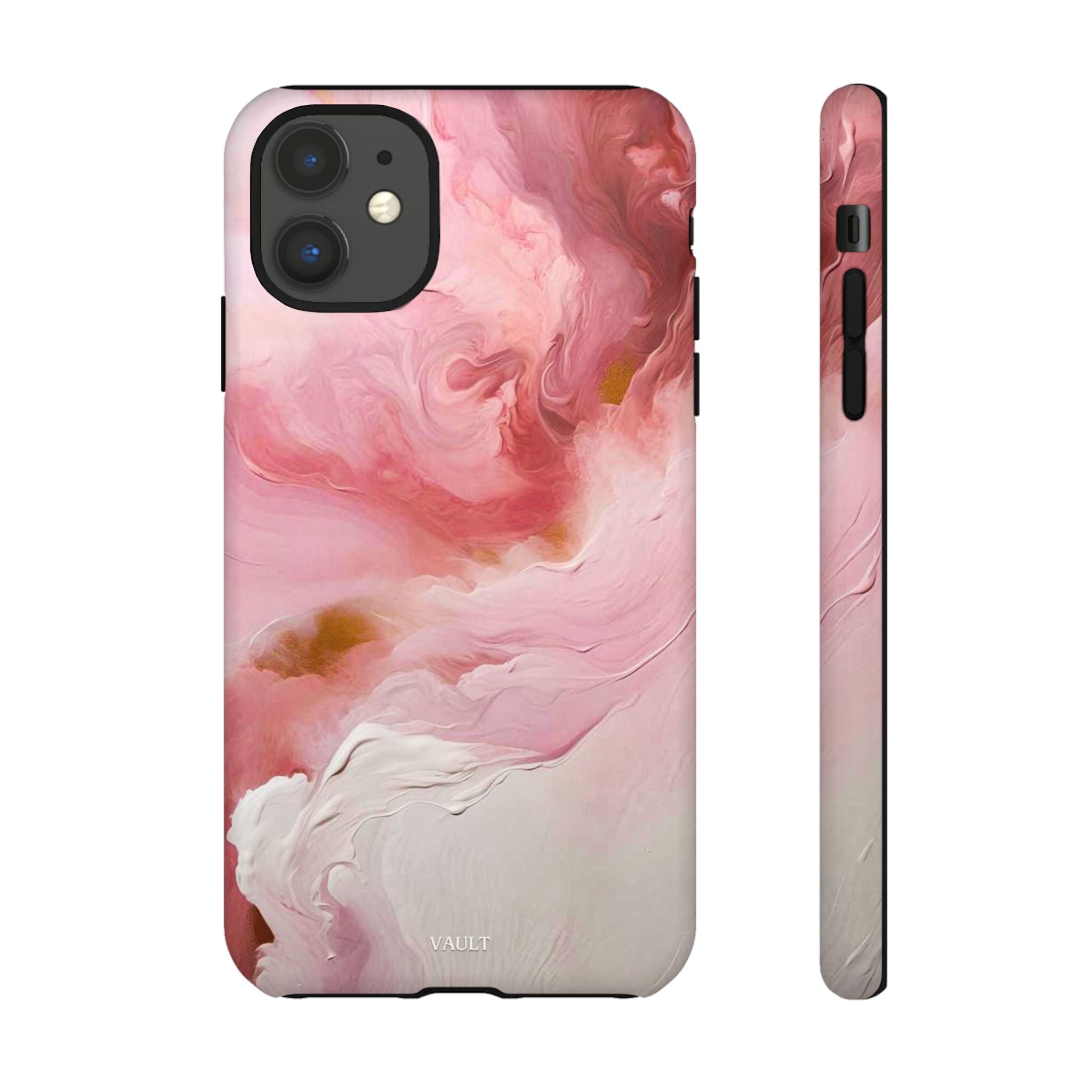 Pink Marble Tough Phone Case — Protective Artistic Phone Cover