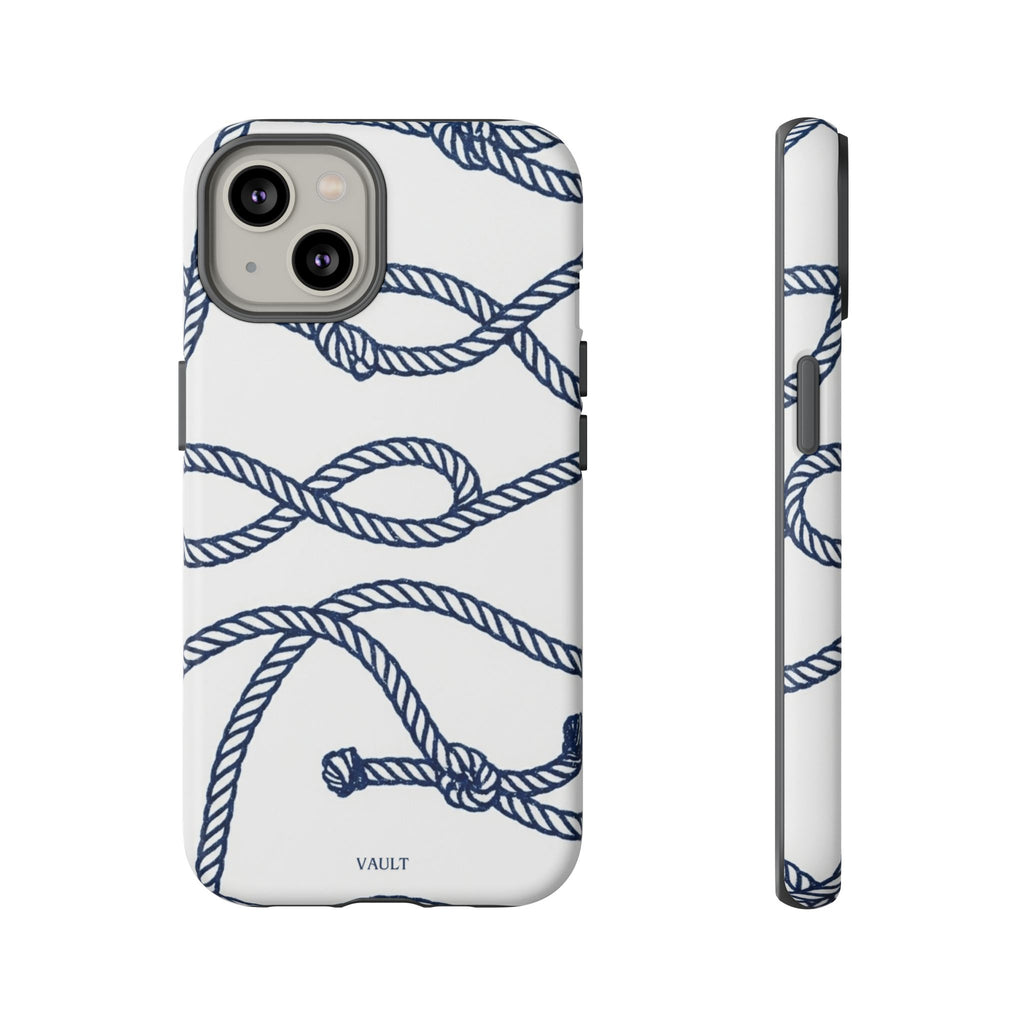Nautical Rope Tough Case — Protective Phone Cover with Navy Knot Design