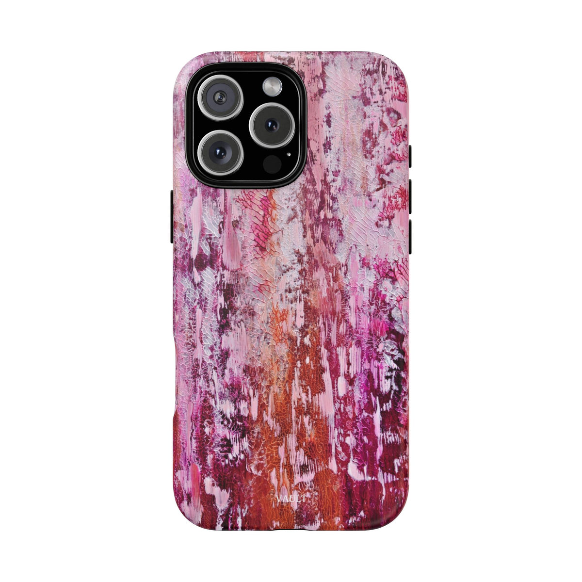 Pink Abstract Art Tough Phone Case — Protective Artistic Phone Cover