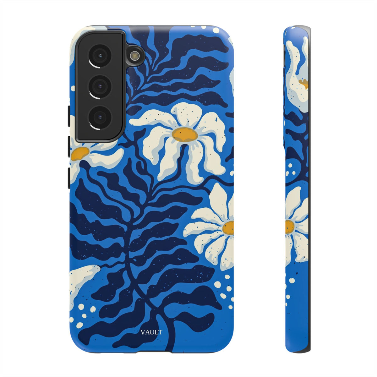 Blue Daisy Tough Phone Case — Floral Protective Phone Cover