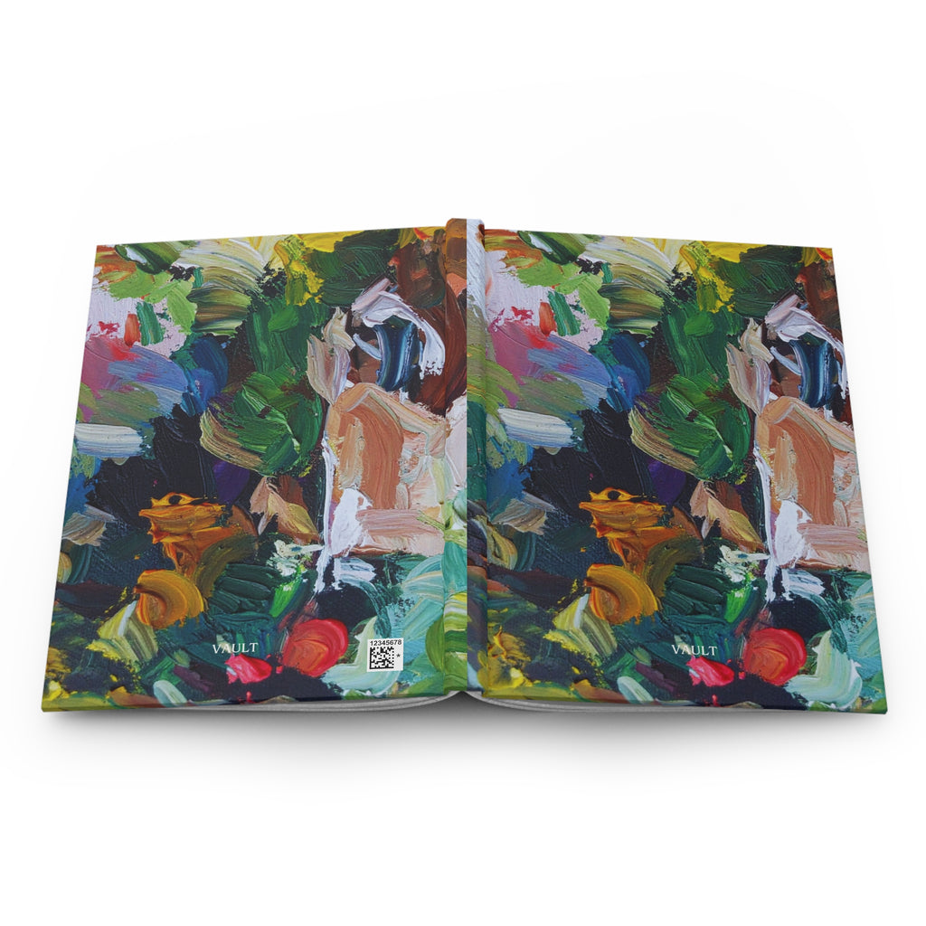 Hardcover Journal — Abstract Oil Paint Brushstroke Notebook (Matte)