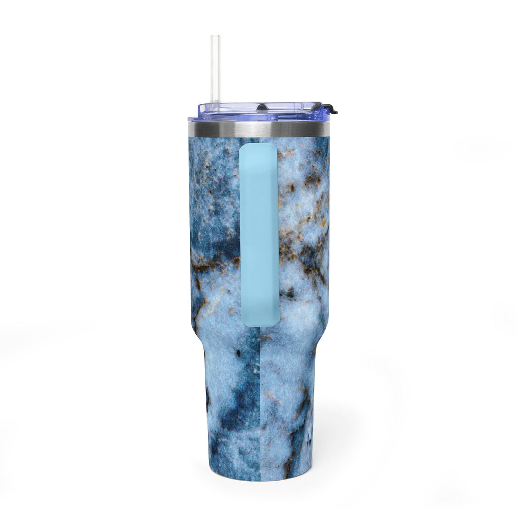 40oz Blue Marble Vacuum Tumbler