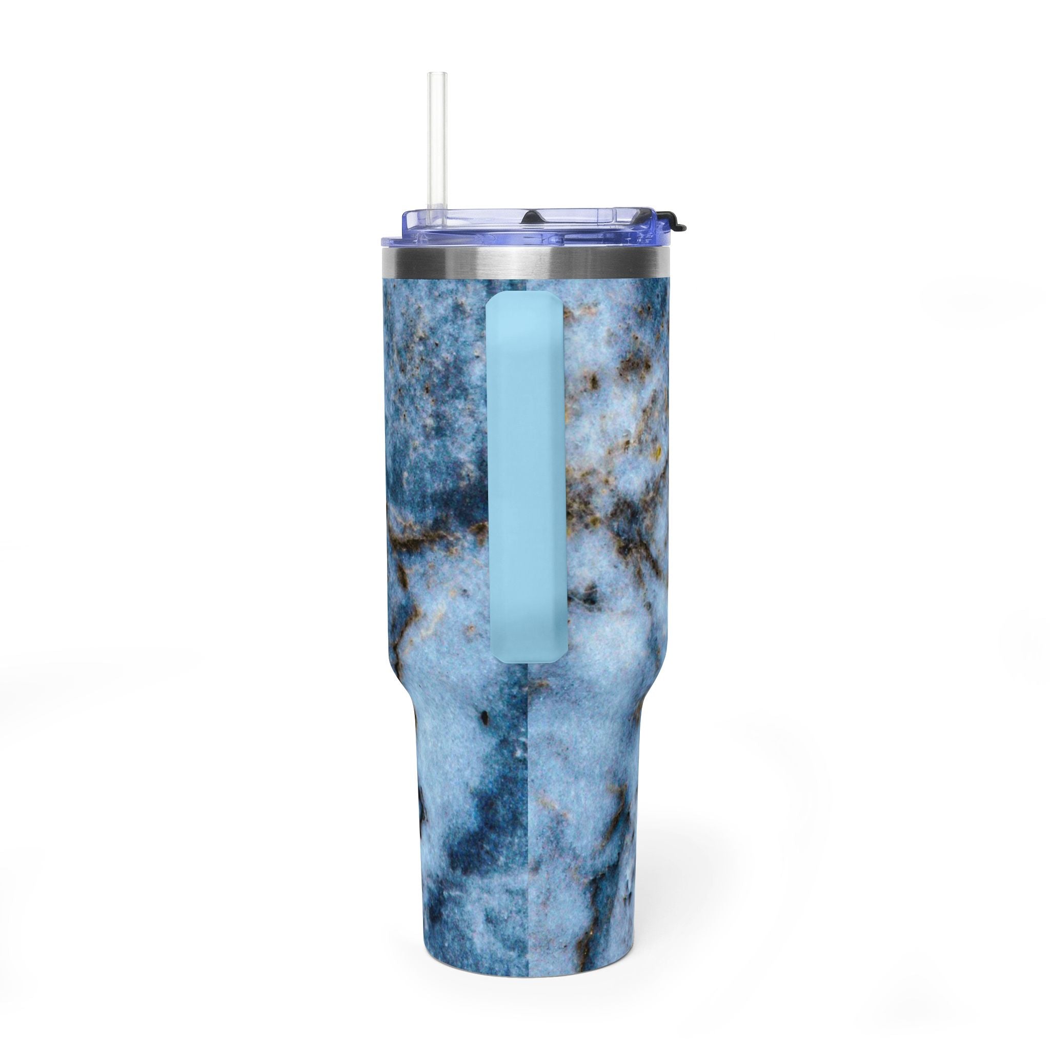 40oz Blue Marble Vacuum Tumbler