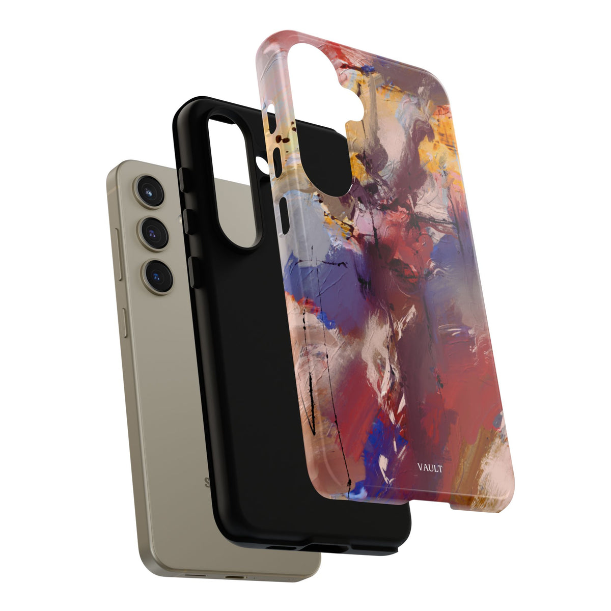 Abstract Brushstroke Tough Phone Case — Colorful Protective iPhone Cover