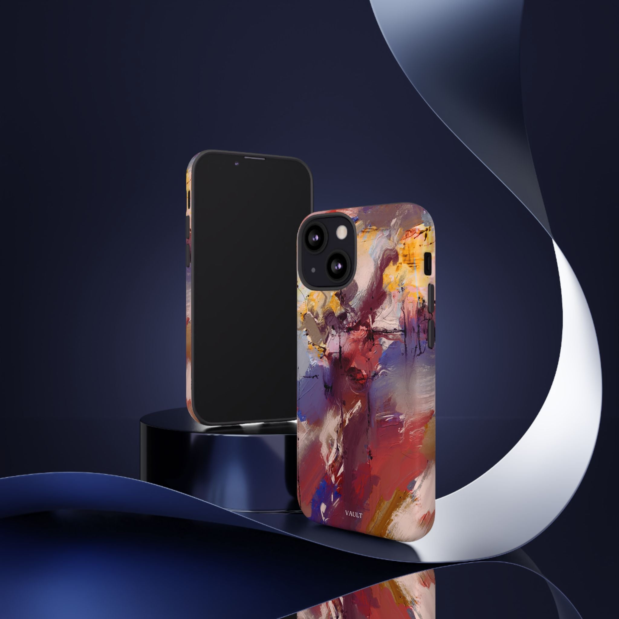 Abstract Brushstroke Tough Phone Case — Colorful Protective iPhone Cover