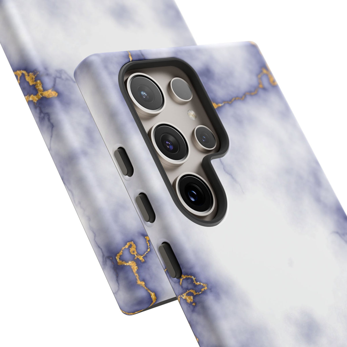 Purple Marble Tough Phone Case with Gold Veins