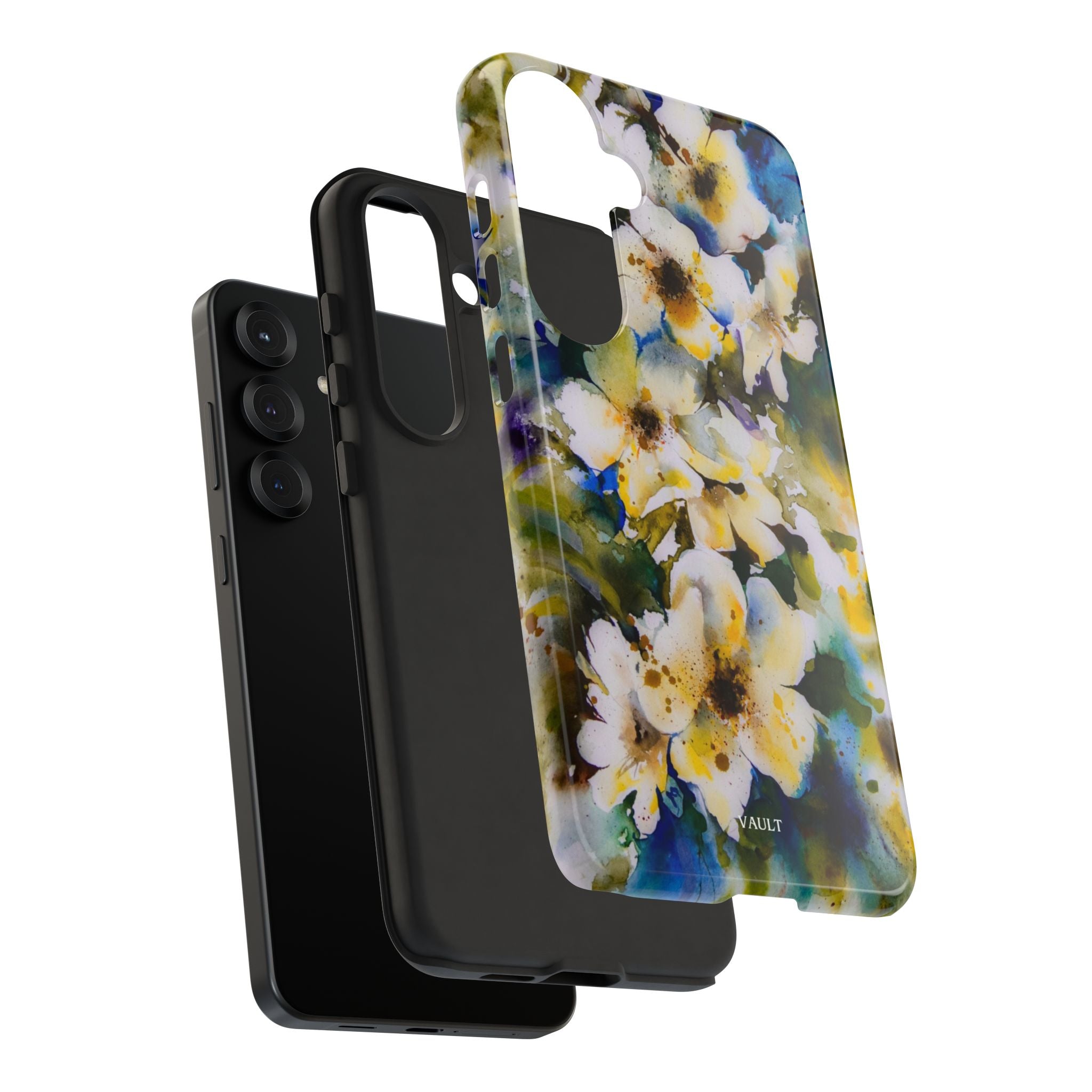 Floral Watercolor Tough Case – Yellow White Blossom Phone Cover