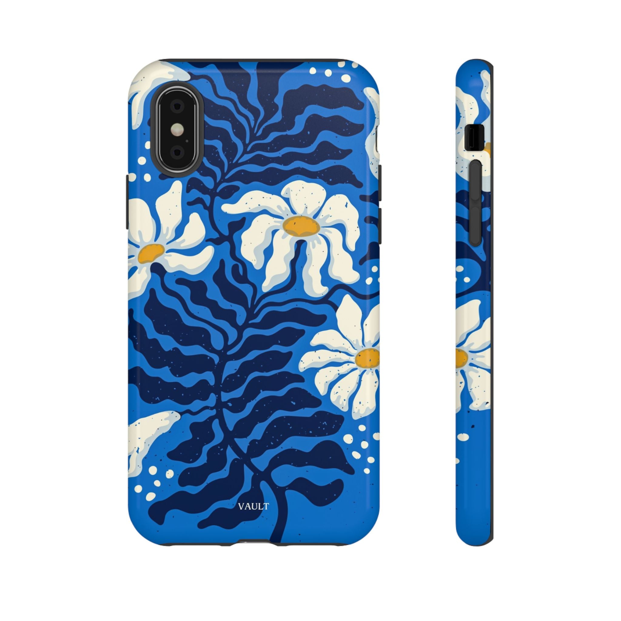 Blue Daisy Tough Phone Case — Floral Protective Phone Cover
