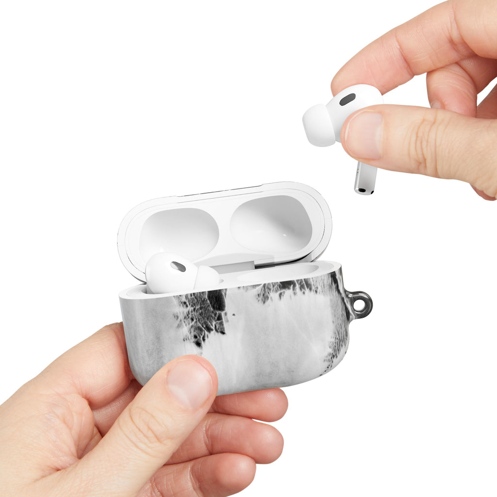 Marble Ink AirPod Case — Black & White Abstract Protective Cover
