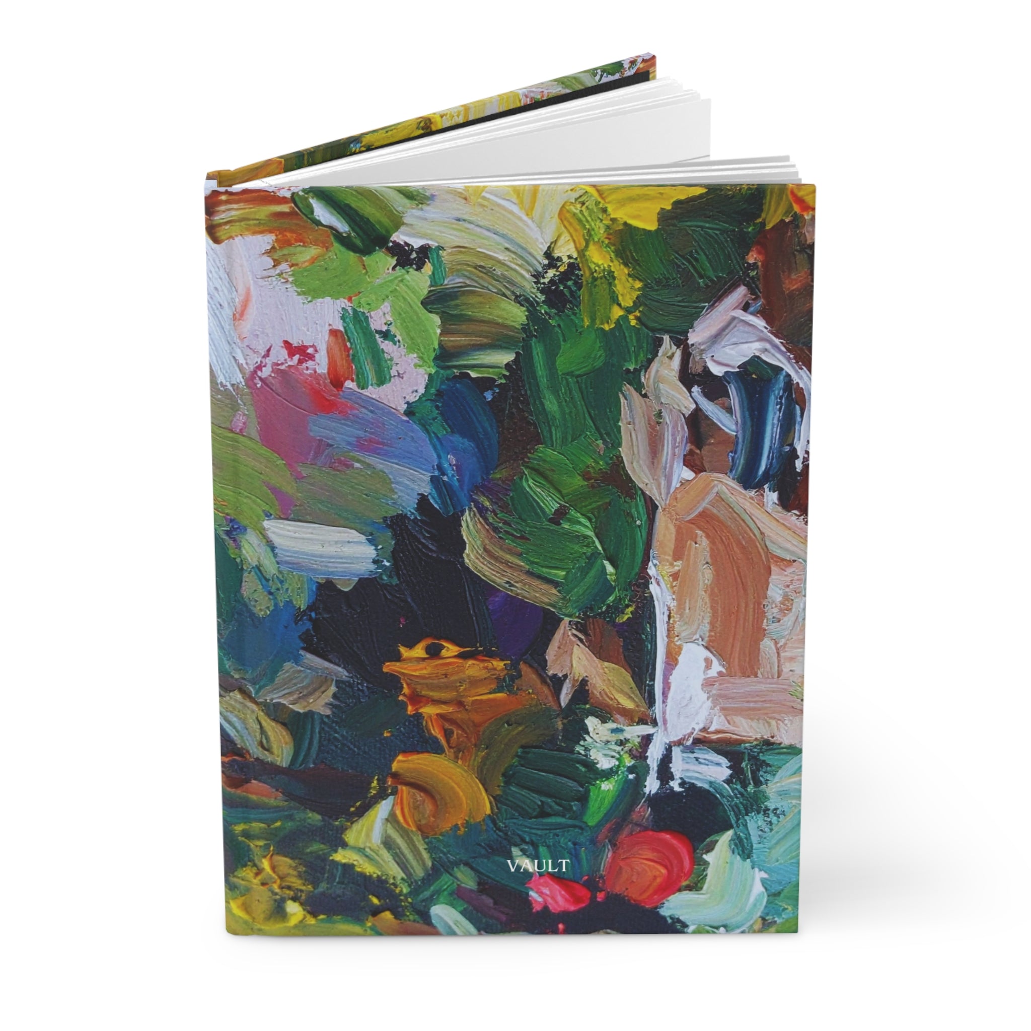 Hardcover Journal — Abstract Oil Paint Brushstroke Notebook (Matte)