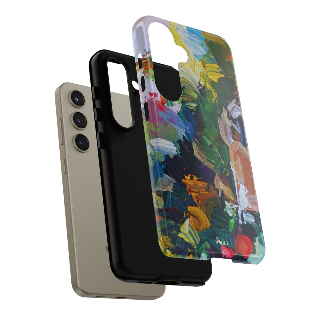 Abstract Paint Brushstroke Phone Case — Colorful Artistic Tough Case