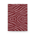 Red Zebra Pattern Hardcover Journal — Maroon Animal Print Notebook for Notes & Gifts