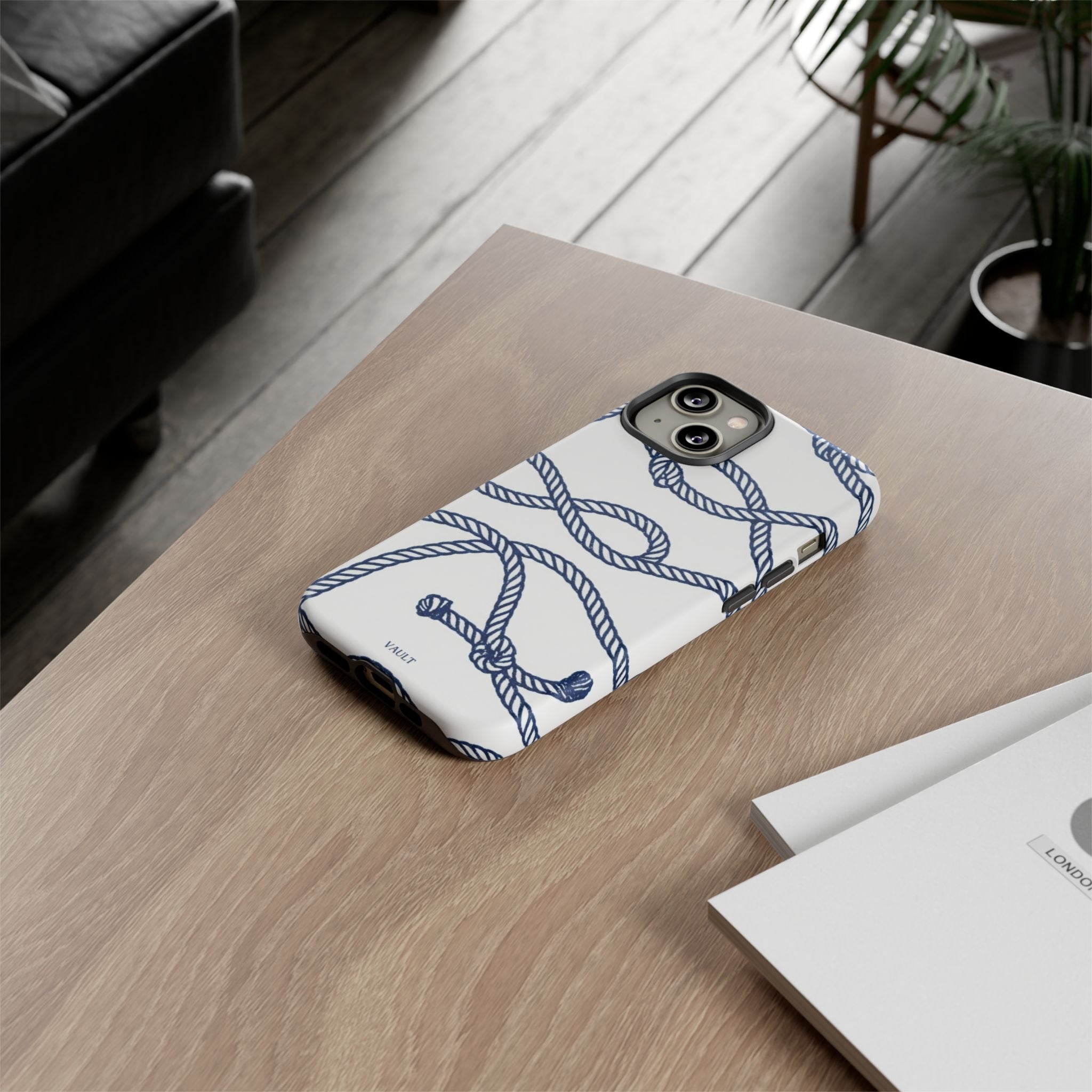 Nautical Rope Tough Case — Protective Phone Cover with Navy Knot Design