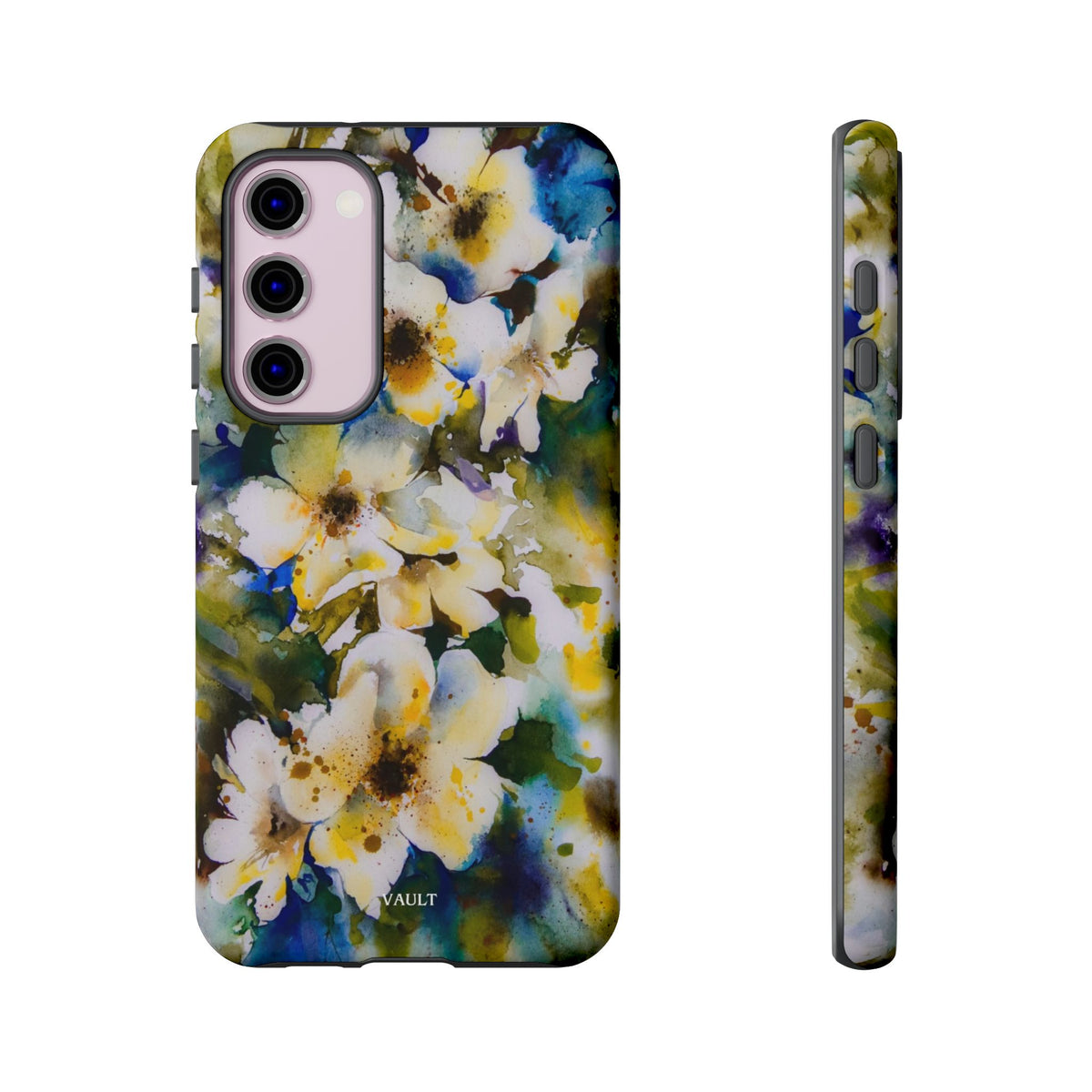 Floral Watercolor Tough Case – Yellow White Blossom Phone Cover