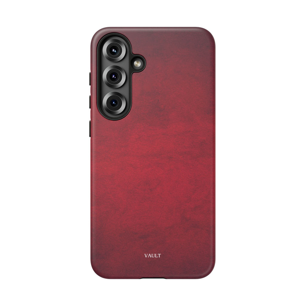 Red Leather Texture Phone Case Impact-Resistant Case