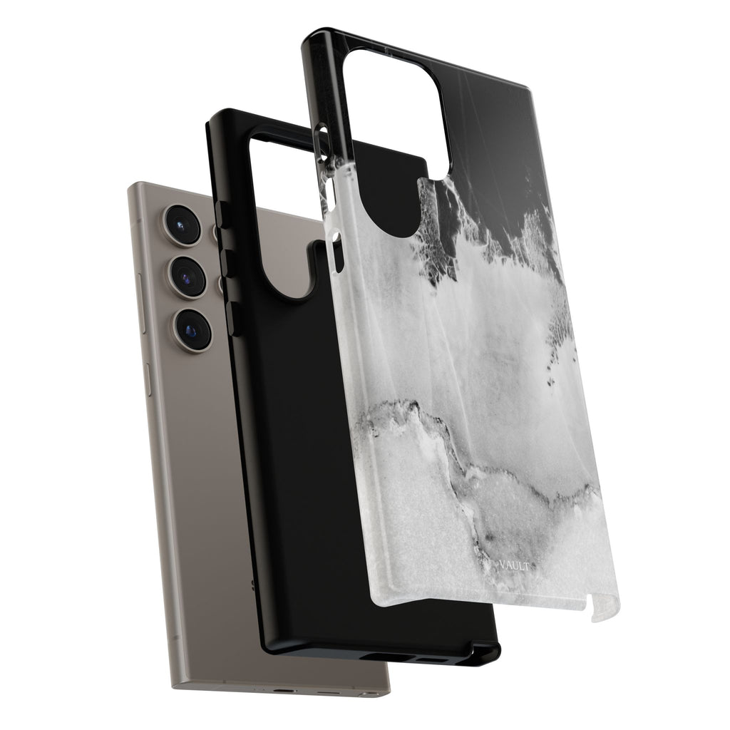Marble Ink Tough Case — Black & White Abstract Phone Cover