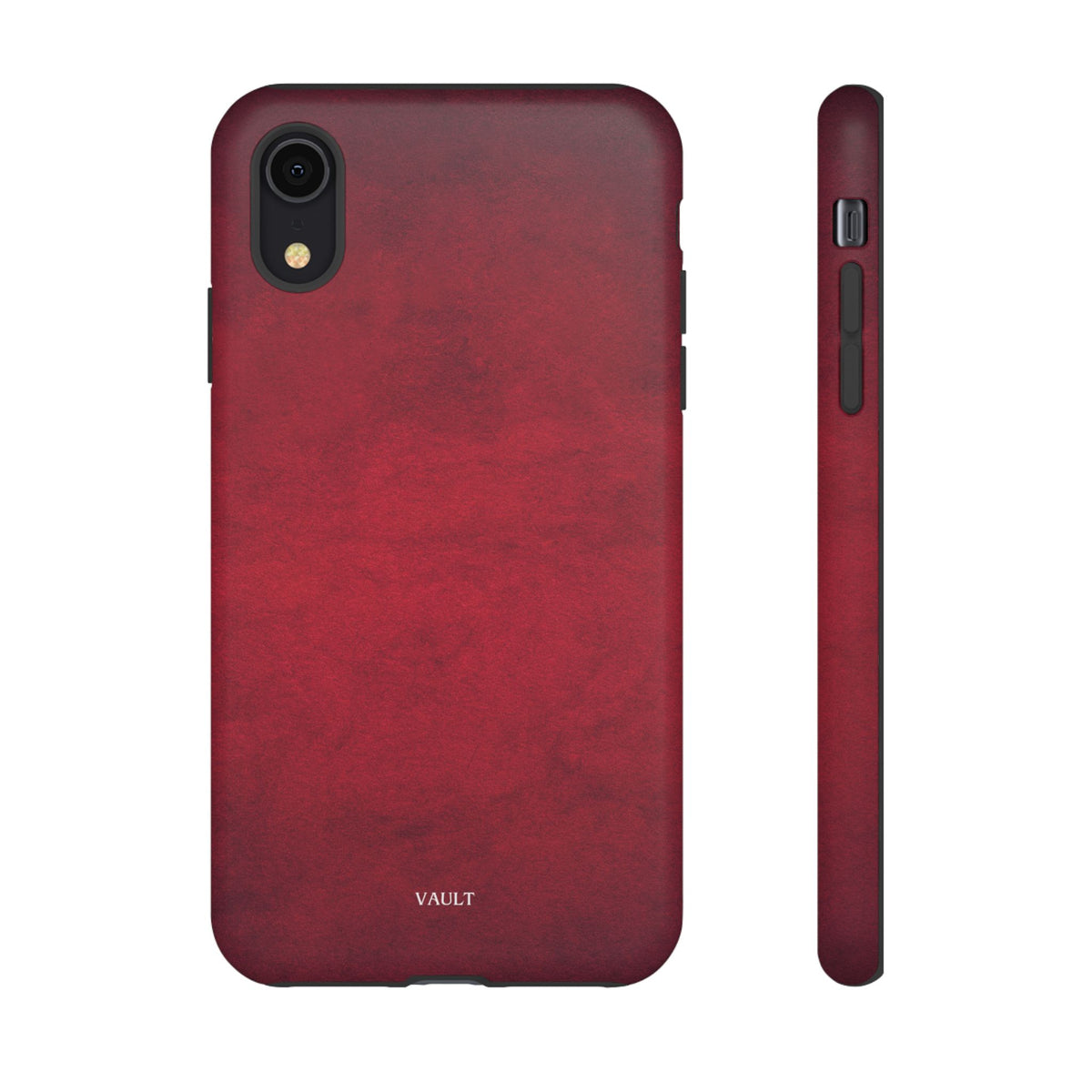 Red Leather Texture Phone Case Impact-Resistant Case