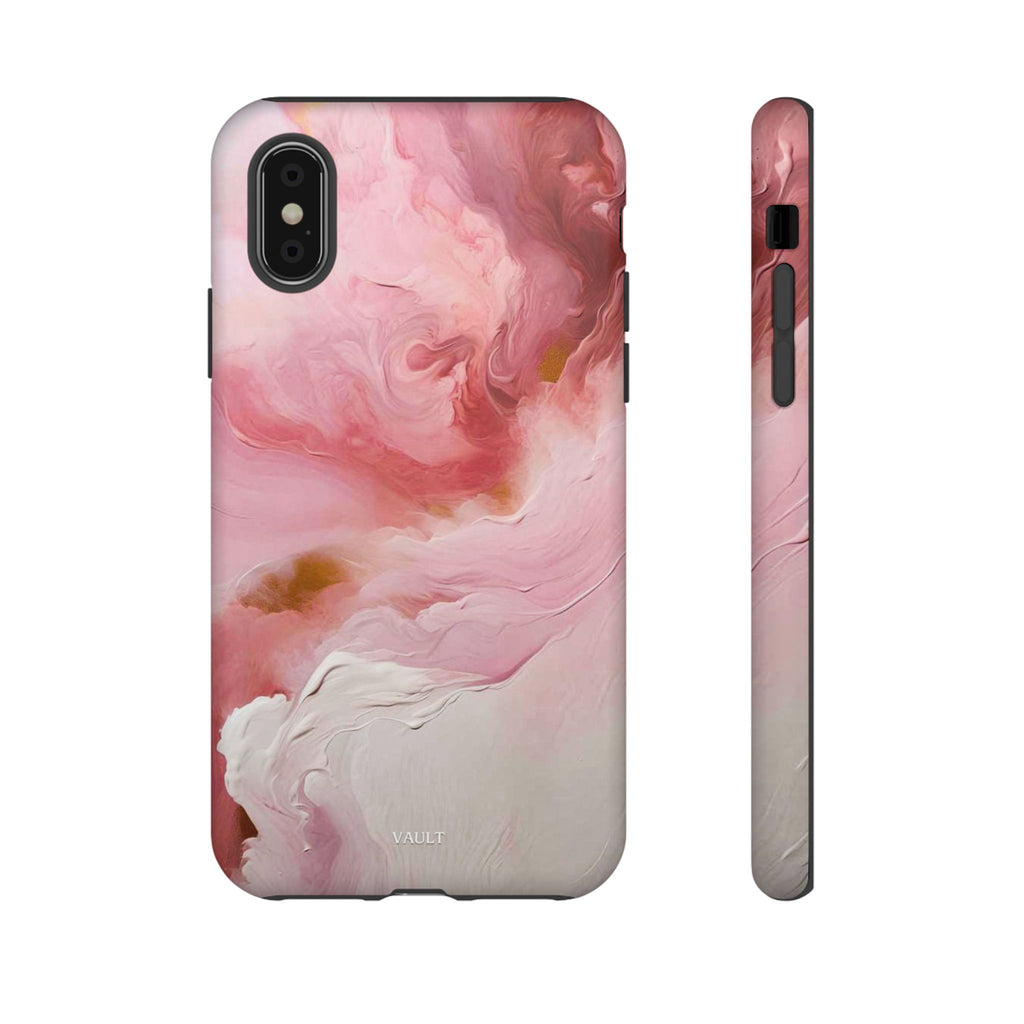Pink Marble Tough Phone Case — Protective Artistic Phone Cover