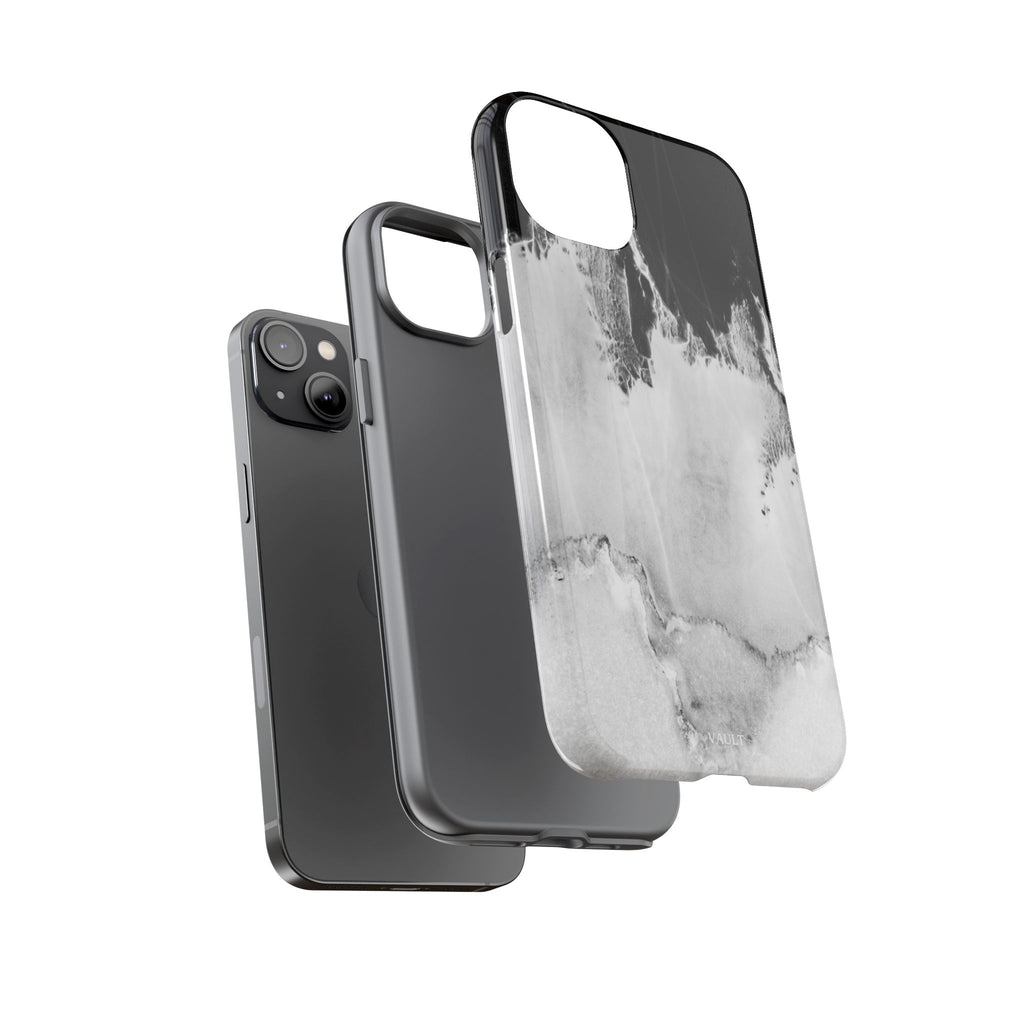 Marble Ink Tough Case — Black & White Abstract Phone Cover