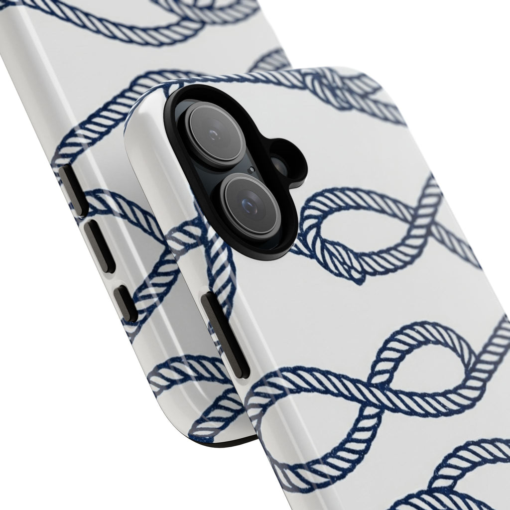 Nautical Rope Tough Case — Protective Phone Cover with Navy Knot Design