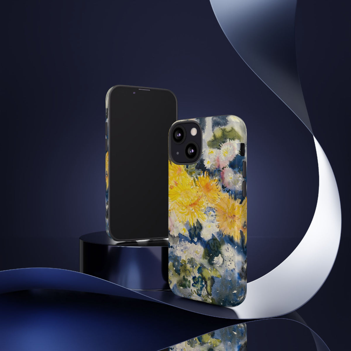 Floral Watercolor Phone Case – Yellow Chrysanthemums Design