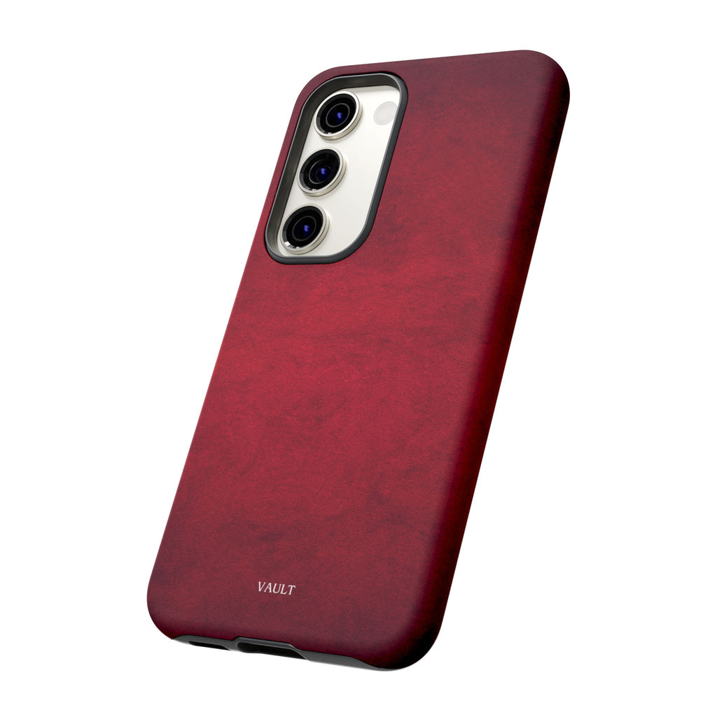 Red Leather Texture Phone Case Impact-Resistant Case