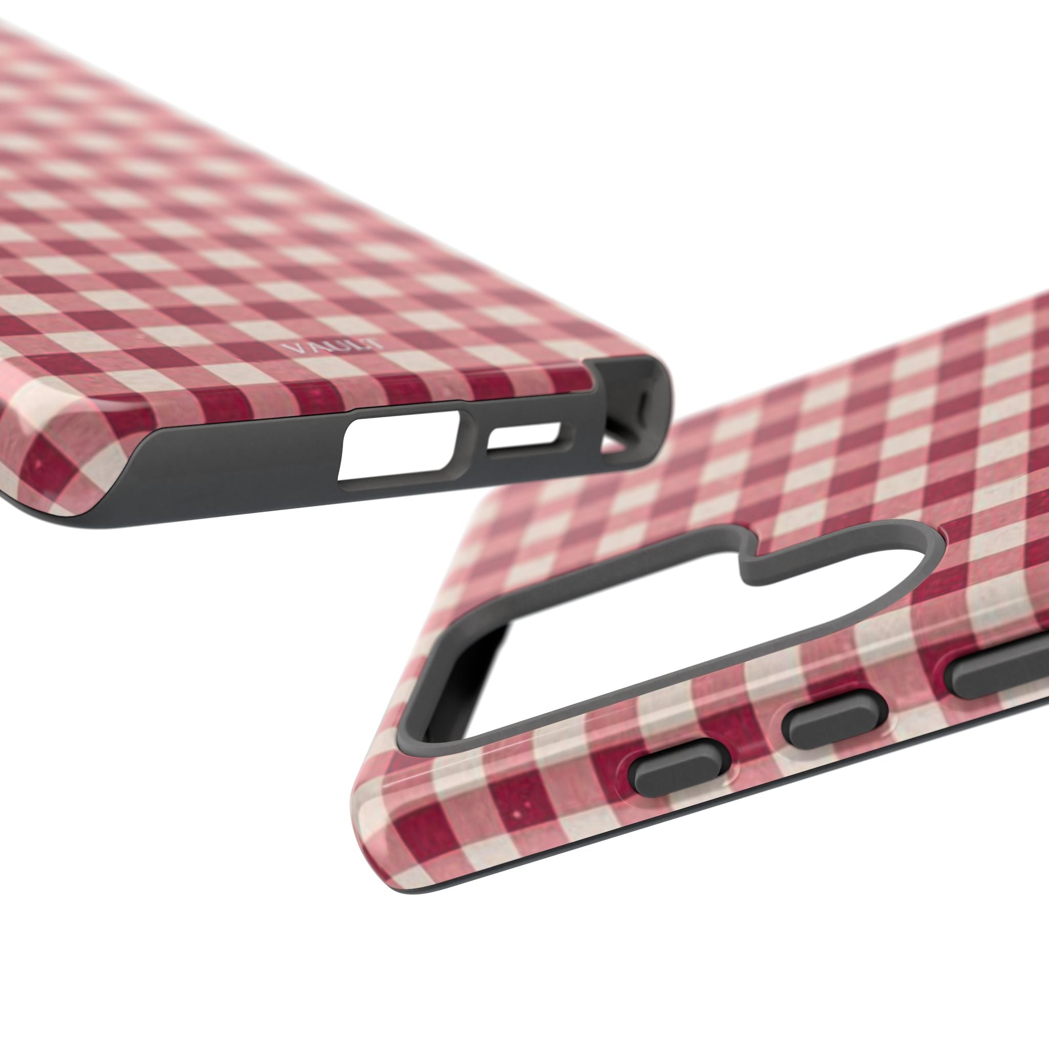 Gingham Phone Case — Red Plaid Tough Case