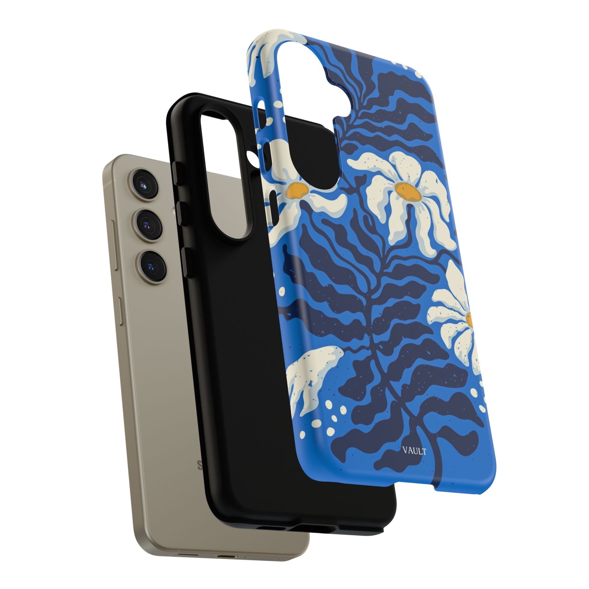 Blue Daisy Tough Phone Case — Floral Protective Phone Cover