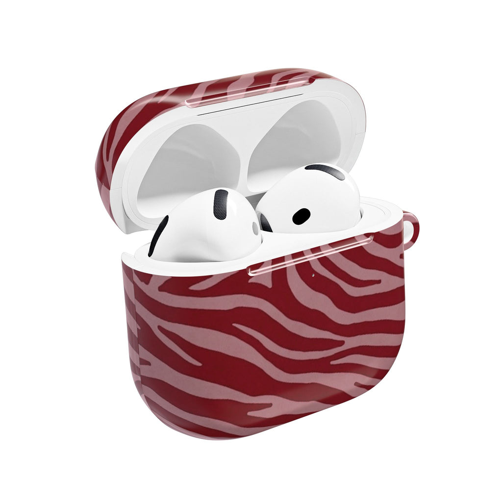 Red Zebra Print AirPod Case – Stylish Protective Charging Case Cover