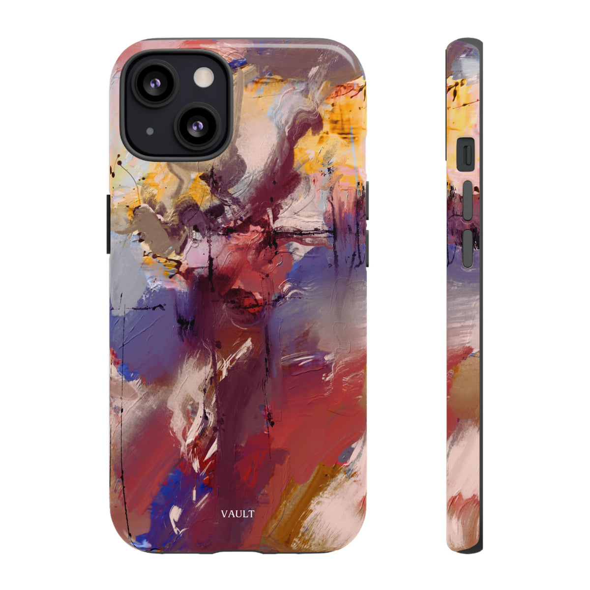 Abstract Brushstroke Tough Phone Case — Colorful Protective iPhone Cover