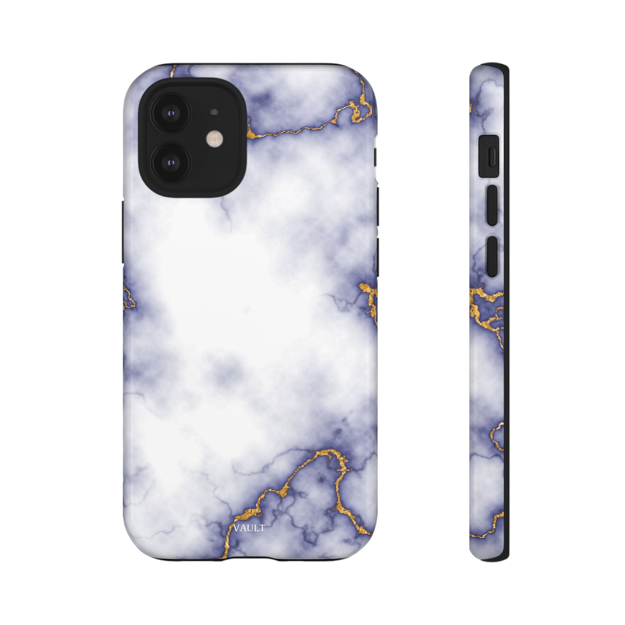 Purple Marble Tough Phone Case with Gold Veins