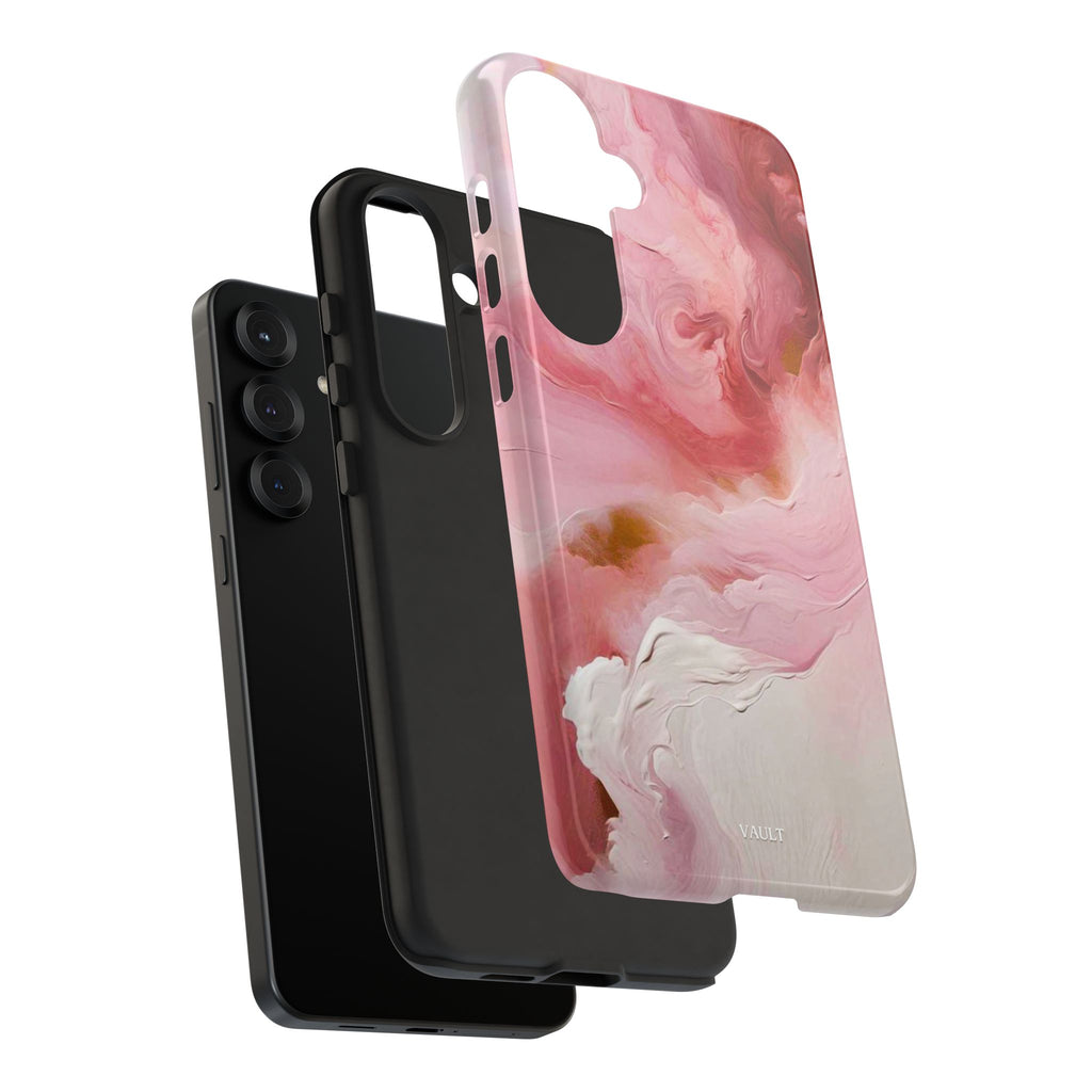 Pink Marble Tough Phone Case — Protective Artistic Phone Cover