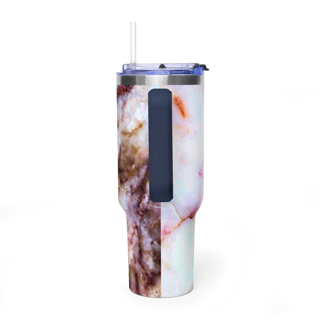 40oz Marble Rose Quartz Vacuum Tumbler – Insulated Travel Mug