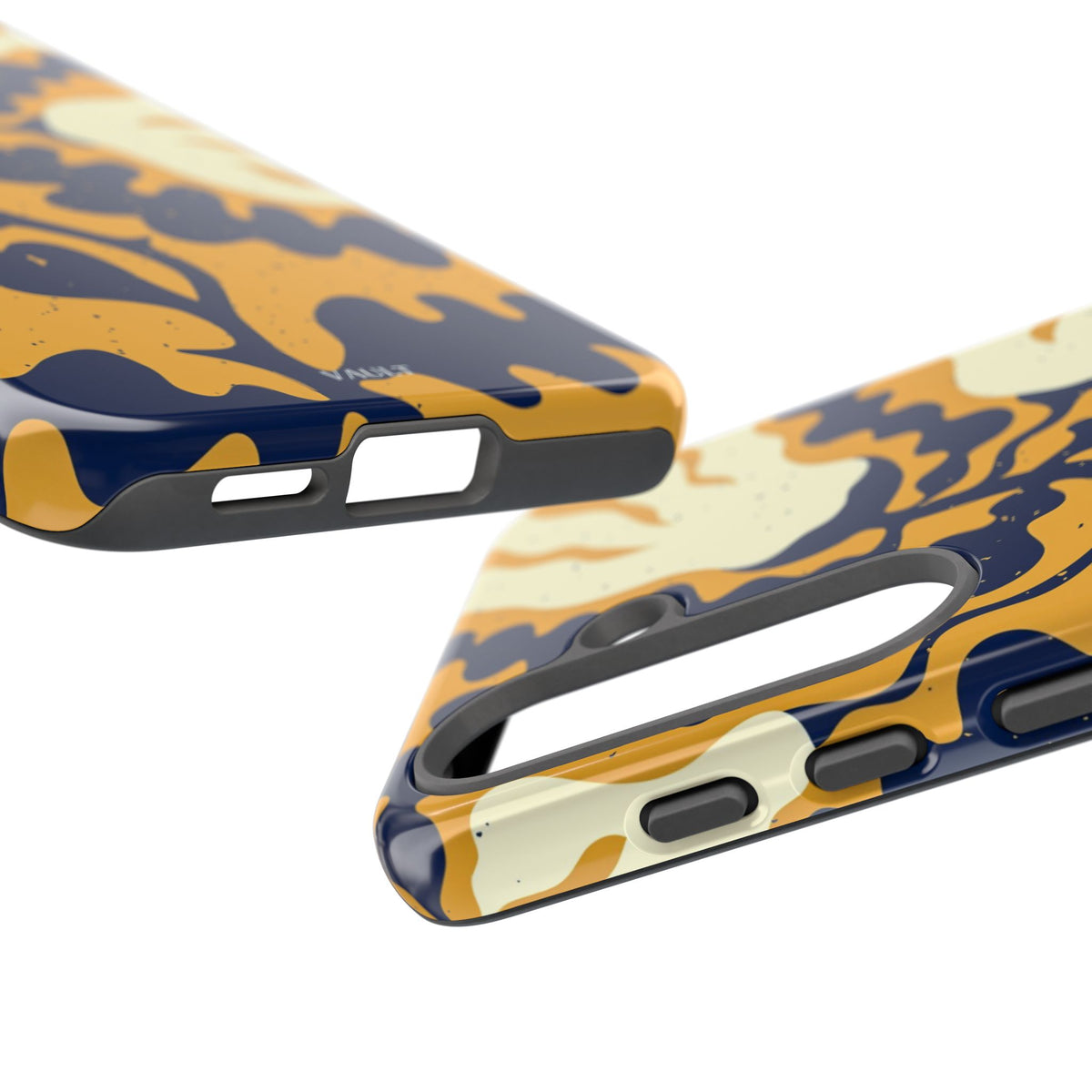 Bold Abstract Floral Phone Case (Navy & Mustard)