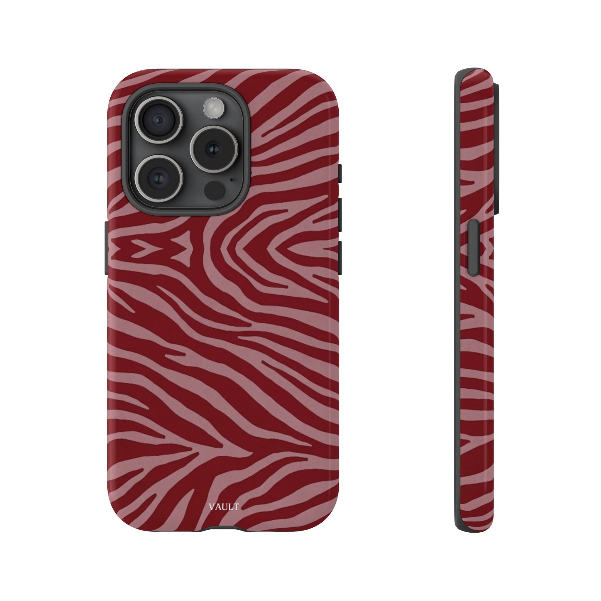 Red Zebra Print Tough Phone Case
