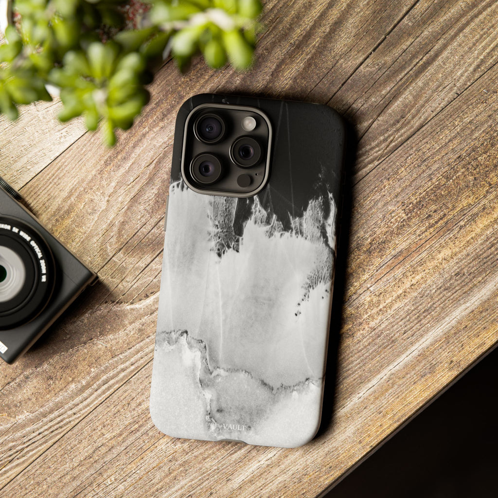 Marble Ink Tough Case — Black & White Abstract Phone Cover