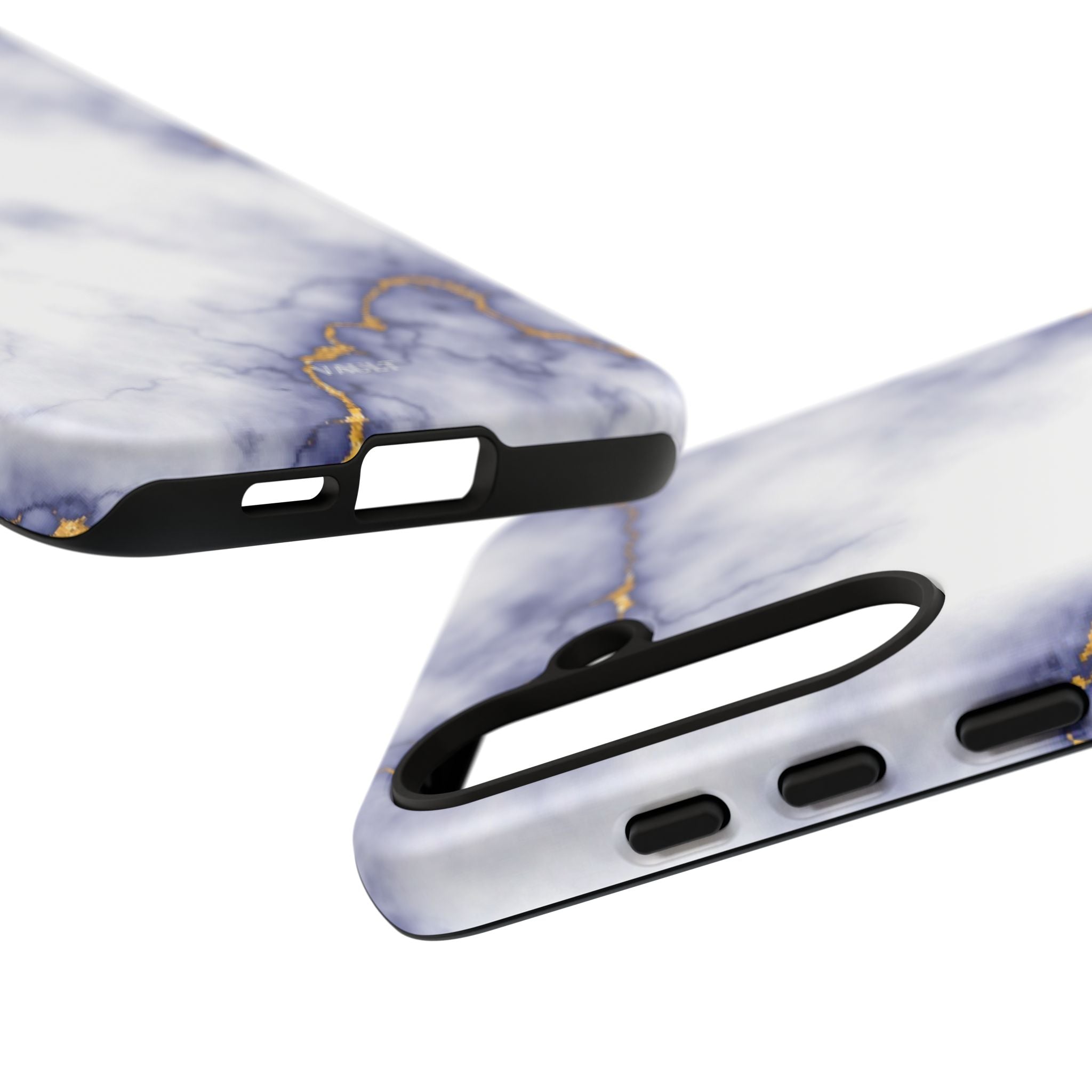 Purple Marble Tough Phone Case with Gold Veins