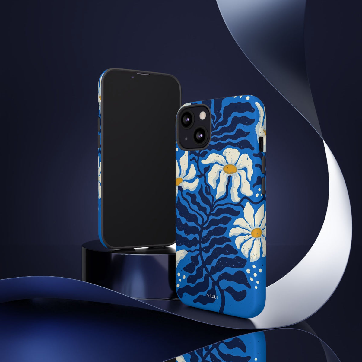 Blue Daisy Tough Phone Case — Floral Protective Phone Cover
