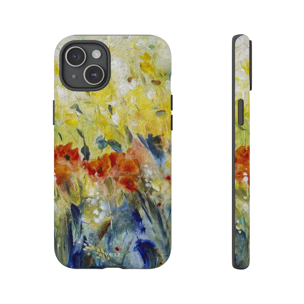 Floral Watercolor Phone Case — Yellow Garden Tough Cases