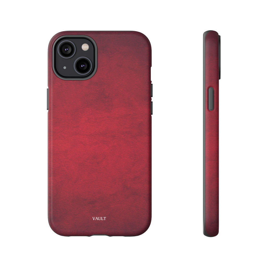 Red Leather Texture Phone Case Impact-Resistant Case