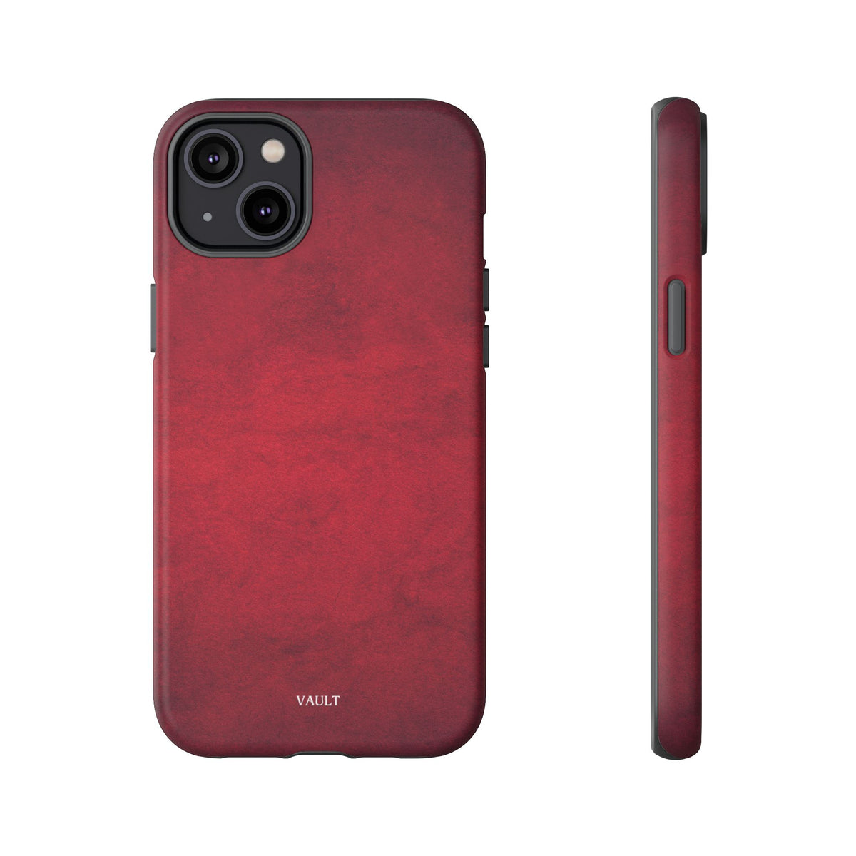 Red Leather Texture Phone Case Impact-Resistant Case