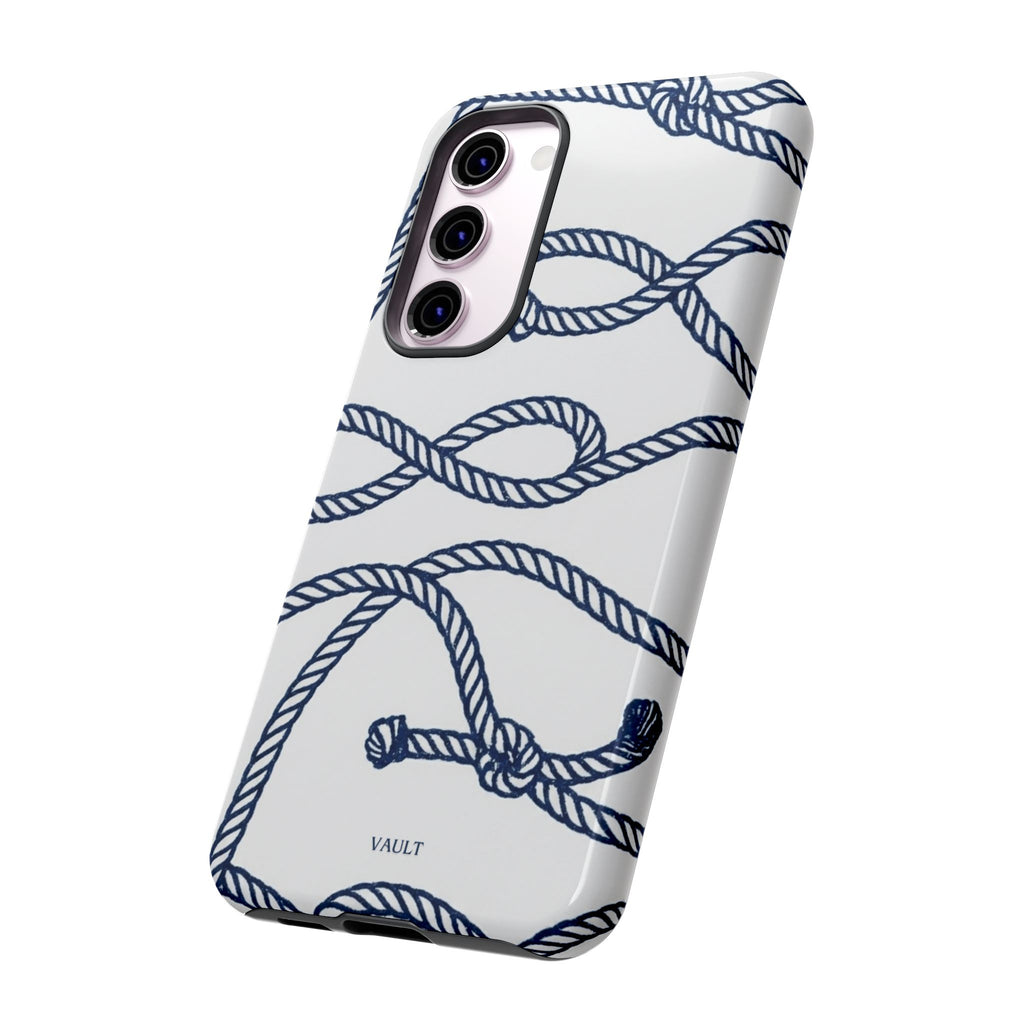 Nautical Rope Tough Case — Protective Phone Cover with Navy Knot Design