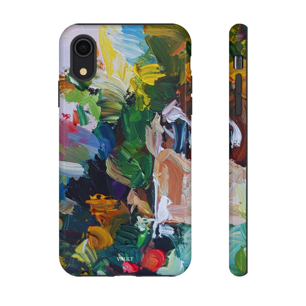 Abstract Paint Brushstroke Phone Case — Colorful Artistic Tough Case