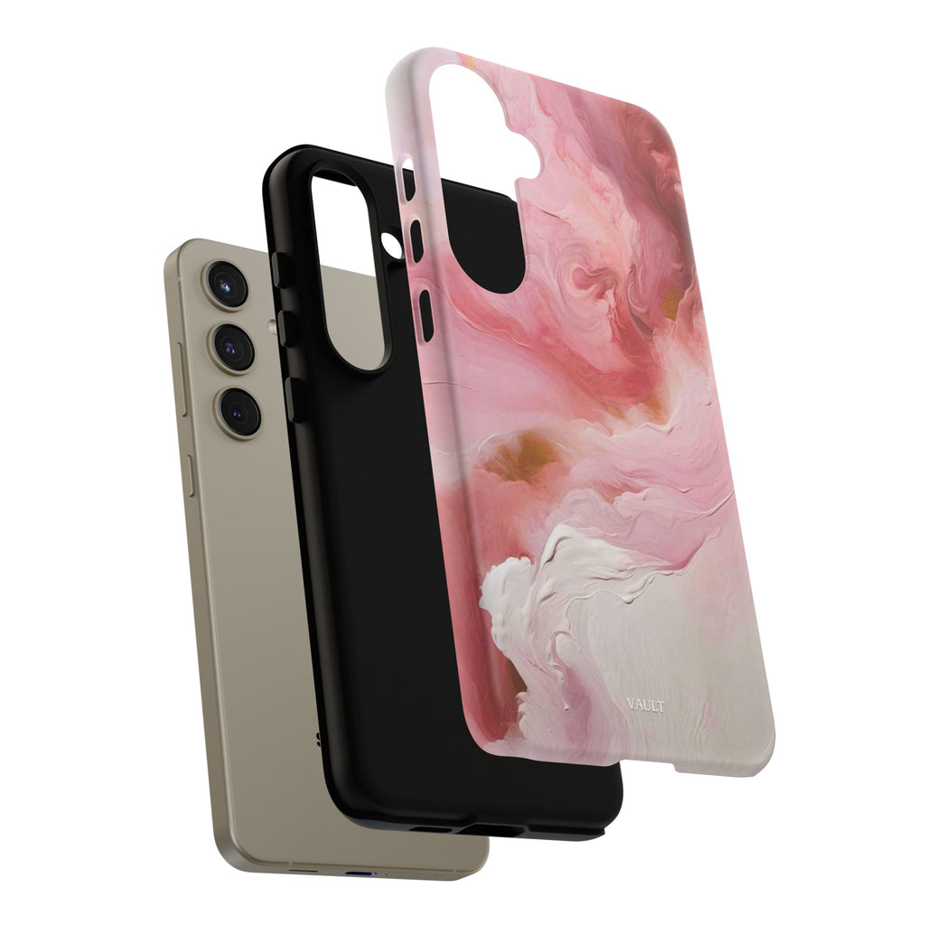Pink Marble Tough Phone Case — Protective Artistic Phone Cover